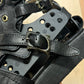 14th Addiction Black Calfskin Leather ‘Gladiator’ Spartan High Top Sandals