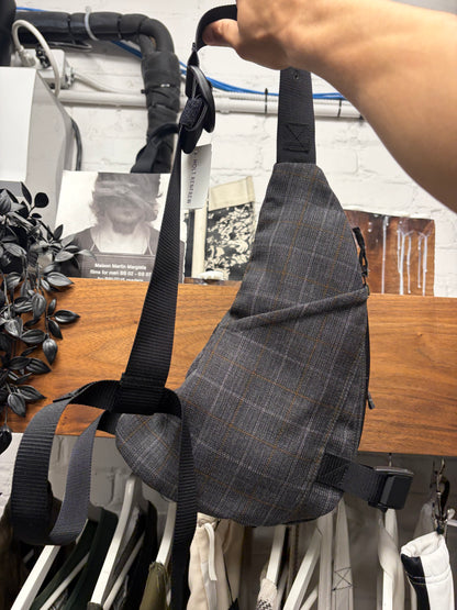 SS2019 Junya Watanabe ‘Teardrop Shape’ Plaid Crossbody Pack Bag