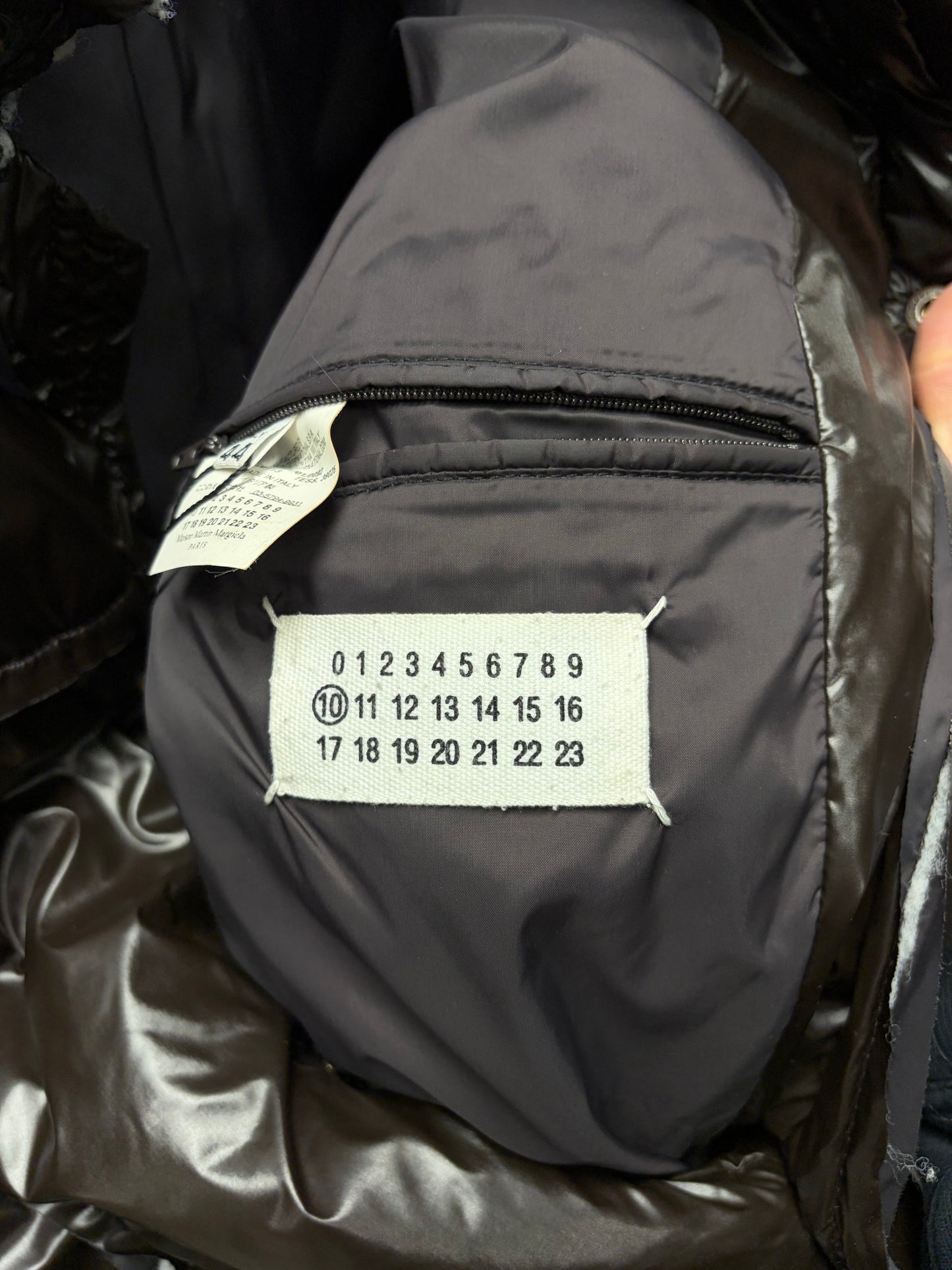 Maison Martin Margiela ‘Leaking’ Faux Distressed Brown Puffer Jacket