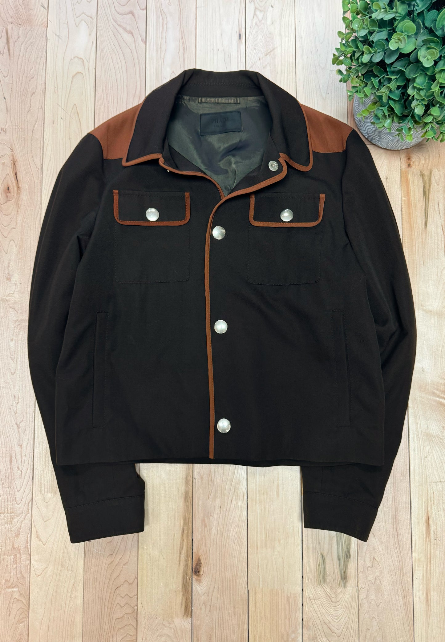 SS2000 Prada Western Button Snap Jacket