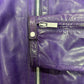 Dirk Bikkembergs Purple Calfskin Leather Moto Jacket