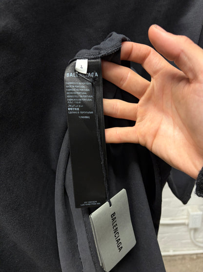 AW2024 Balenciaga ‘Piercing’ Black Oversized T-Shirt