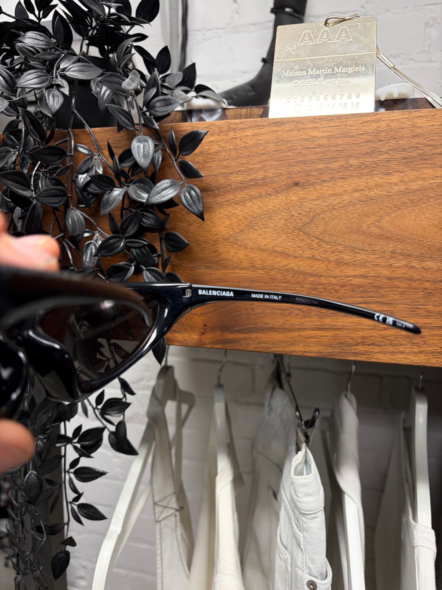 Balenciaga ‘Batwing’ Matte Black Sunglasses