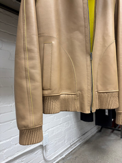 SS2014 Gucci Lambskin Leather ‘Scuba’ Hooded Jacket