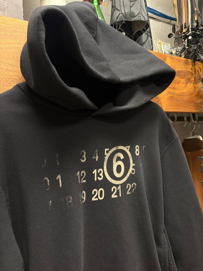 2023 Maison Margiela ‘Numbers Logo’ Black Pullover Hoodie