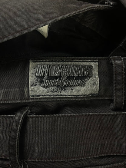 Dirk Bikkembergs Zipper Pocket Washed Brown Bootcut Denim