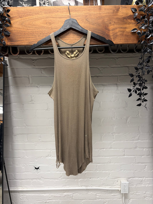 Early 2000s Rick Owens O&M Era Dust ‘Dickflap’ Tank Top