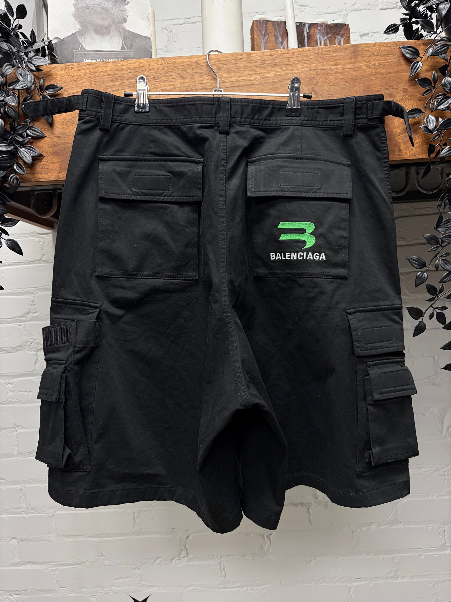 AW2021 Balenciaga ‘Gamer’ Black Cargo Shorts