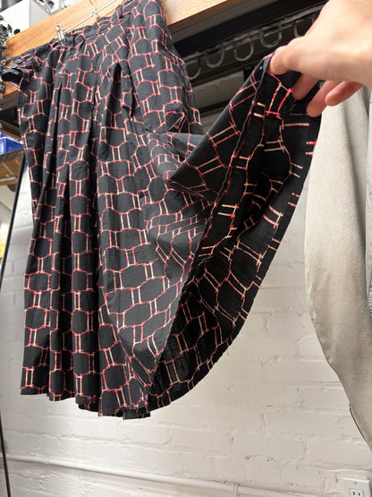 Yohji Yamamoto Pour Homme Patterned Red/Black Carousel Balloon Cut Shorts