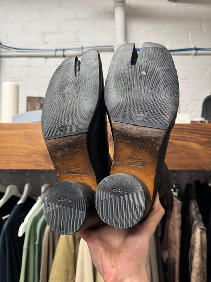 Maison Margiela ‘Tabi’ Split Toe Platform Heel Leather Boots