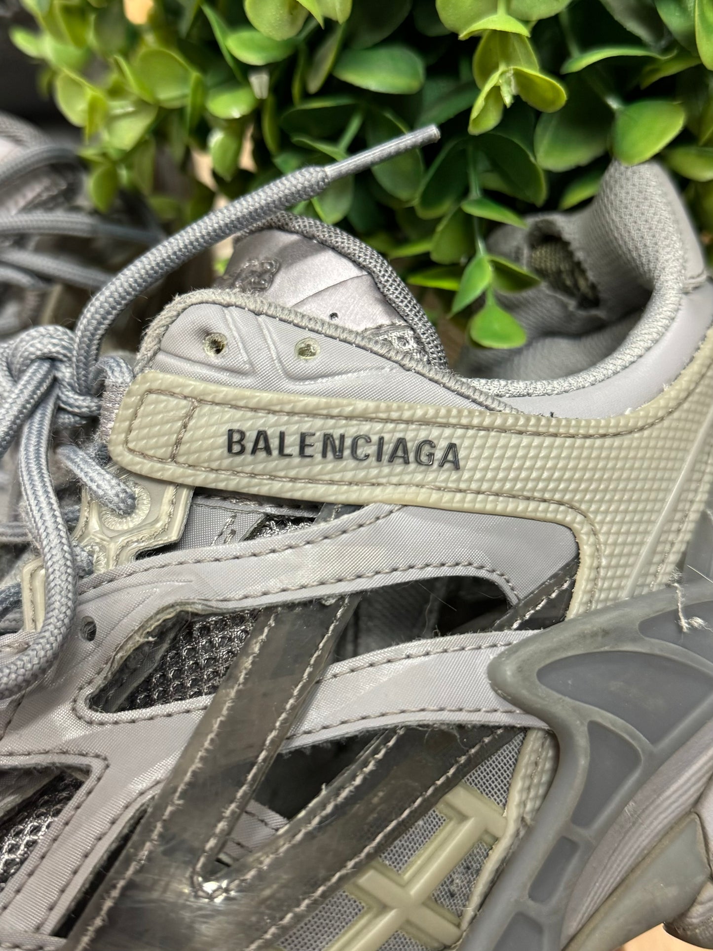 Balenciaga ‘Metallic Grey’ Track Runner Low Top Sneakers