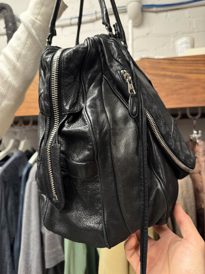 2003 Balenciaga ‘Matrix’ Parachute Black Leather Shoulder Bag