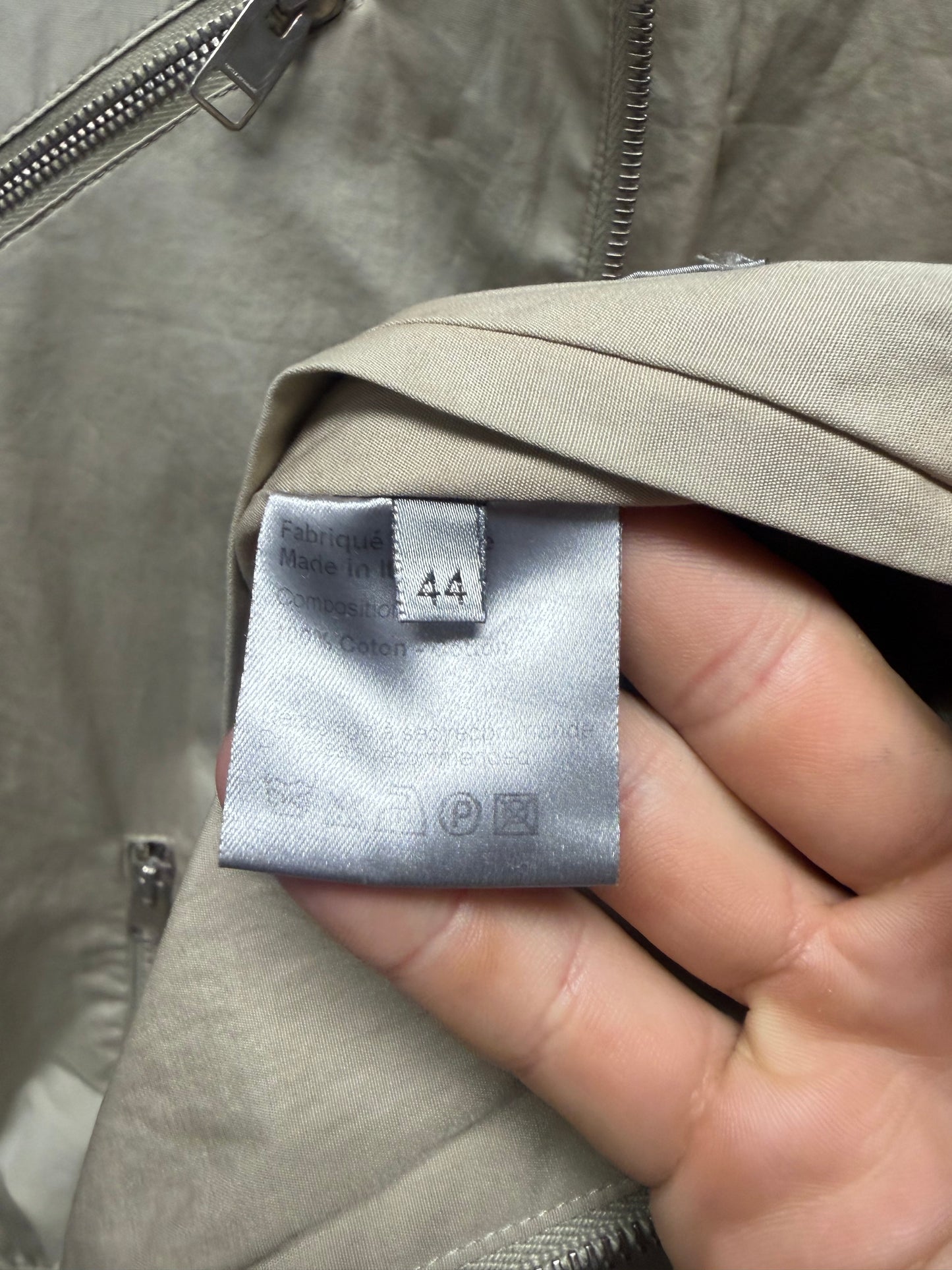 SS2007 Dior Homme by Hedi Slimane ‘We Look Good Together’ Tan Cotton Moto Jacket
