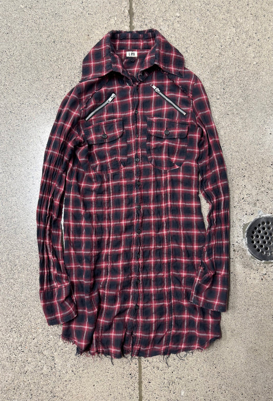L.G.B. Distressed Shadow Plaid Flannel