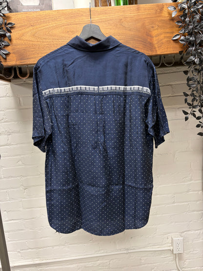 SS2017 Undercover ‘Piano’ Rayon Short Sleeve Camp Collar Shirt