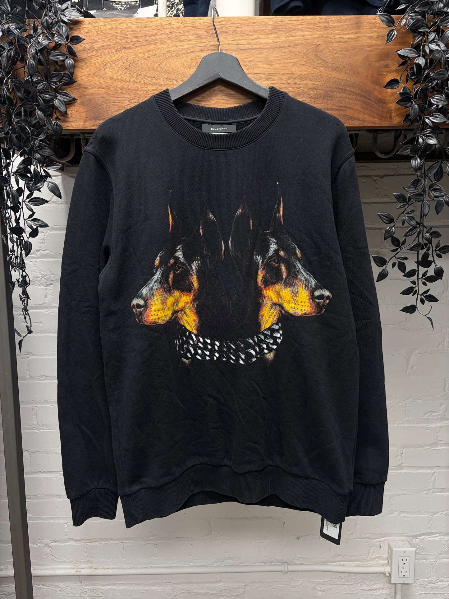 SS2013 Givenchy by Ricardo Tisci ‘Double Doberman’ Black Graphic Sweatshirt
