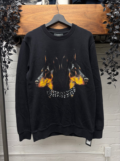 SS2013 Givenchy by Ricardo Tisci ‘Double Doberman’ Black Graphic Sweatshirt