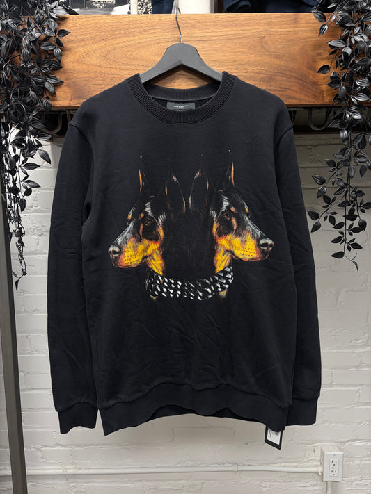 SS2013 Givenchy by Ricardo Tisci ‘Double Doberman’ Black Graphic Sweatshirt