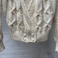 AW2020 Saint Laurent ‘Baja’ Cream Cable Knit Hooded Sweater