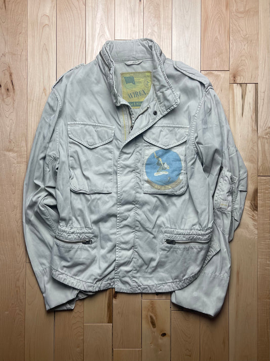 Avirex M-65 Washed Grey Military Jacket