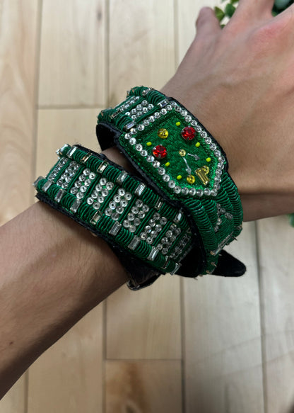 Walter Van Beirendonck Crystal Embellished Snake Bracelet