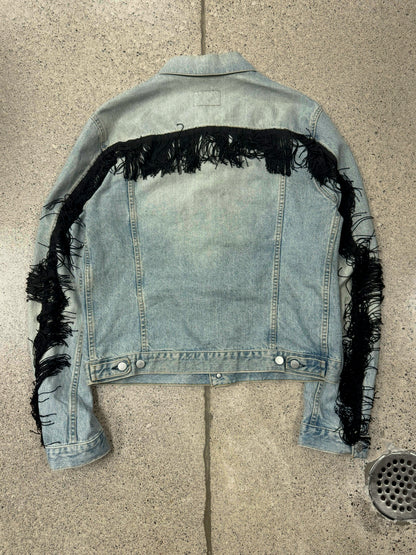 Vintage Helmut Lang ‘Fringe’ Light Wash Denim Trucker Jacket