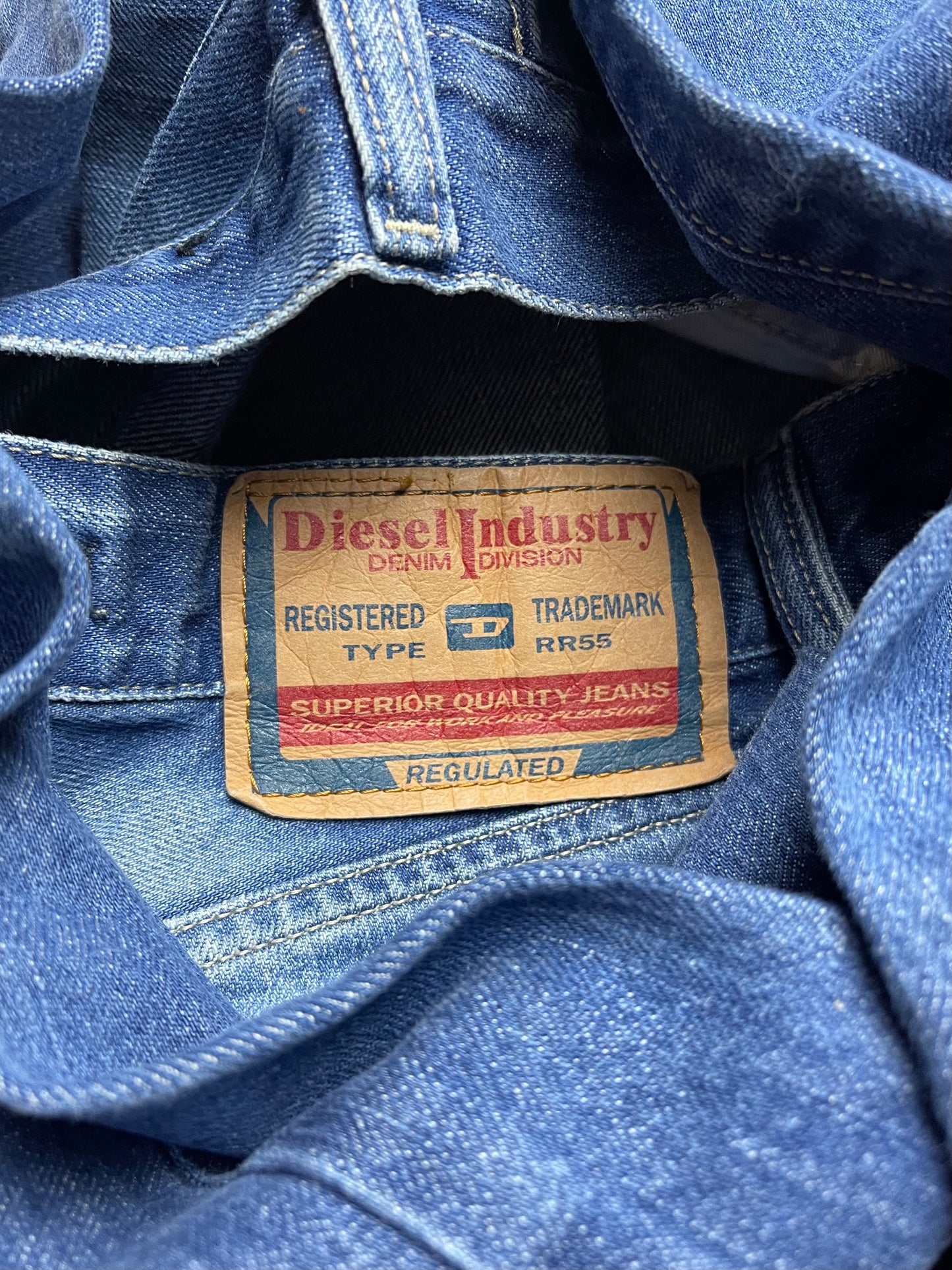 Diesel Washed Blue Bootcut Wide Leg Denim