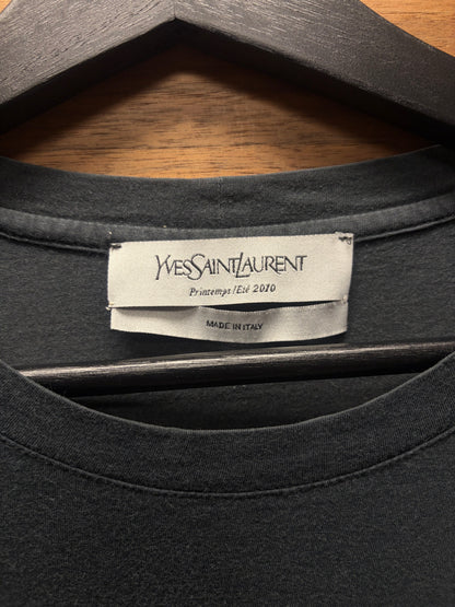 SS2010 Yves Saint Laurent Rive Gauche Red/Black ‘YSL’ Logo T-Shirt