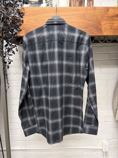AW2017 Givenchy by Ricardo Tisci ‘Zip Collar’ Shadow Plaid Flannel Shirt