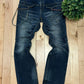 PPFM Wool Pocket Ponyhair Patch Raw Blue Bootcut Denim