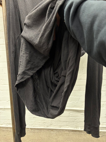 AW2015 Rick Owens ‘Sphinx’ Double Layered Black Long Sleeve Shirt