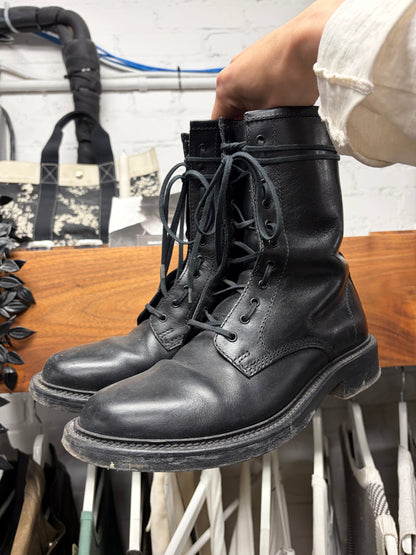 AW2014 Saint Laurent by Hedi Slimane ‘Ranger’ Black Leather Combat Boots