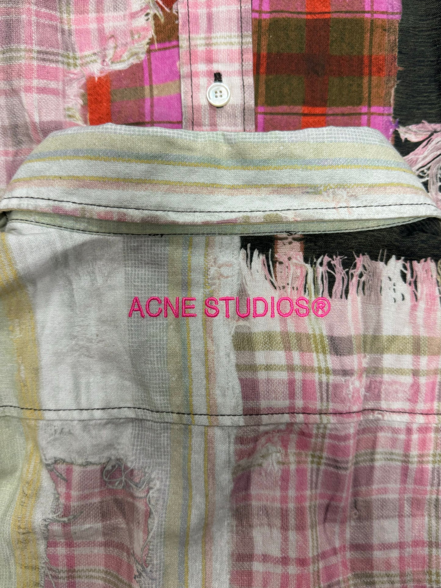 Acne Studios Print Patchwork Oversized Flannel