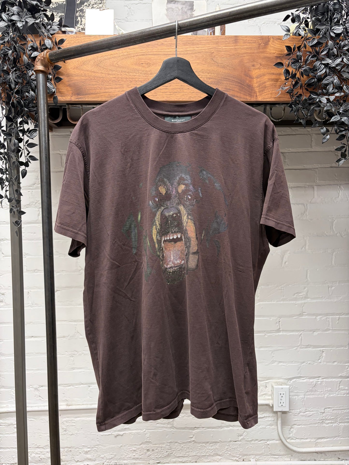 AW2011 Givenchy by Ricardo Tisci ‘Rottweiler’ Brown Graphic T-Shirt
