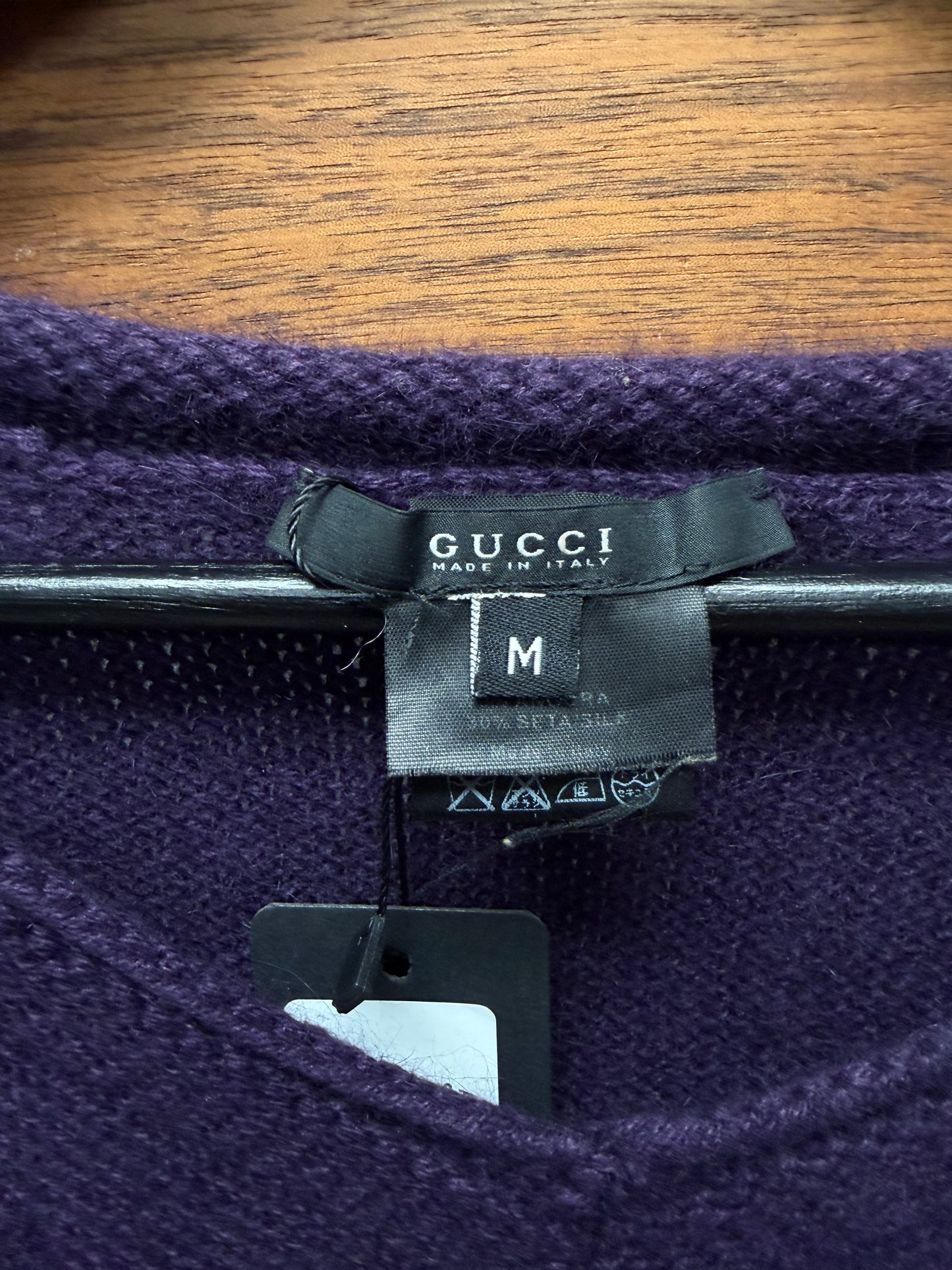 AW1999 Gucci by Tom Ford Silk/Angora Wool V-Neck Knit Sweater