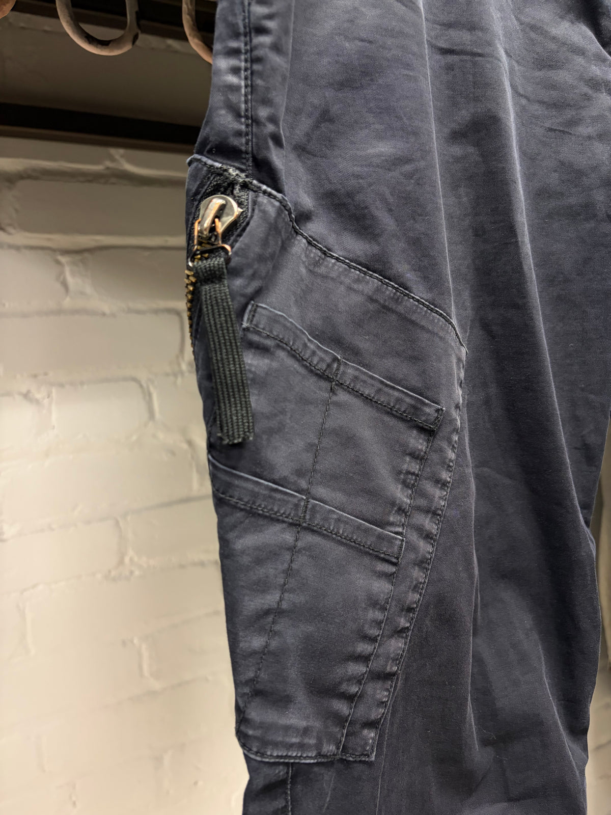 Helmut Lang Black Cotton Zip-Pocket Cargo Pants