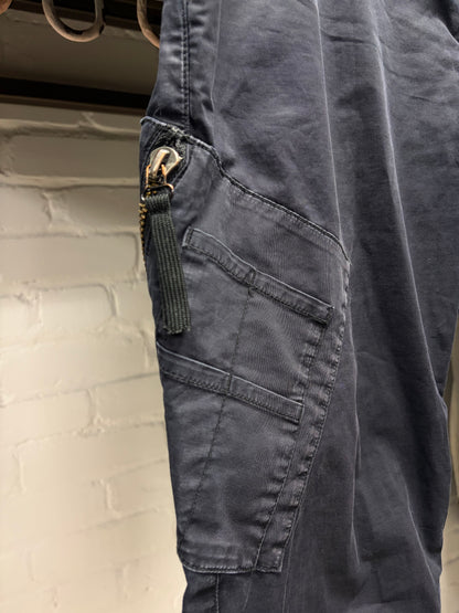 Helmut Lang Black Cotton Zip-Pocket Cargo Pants