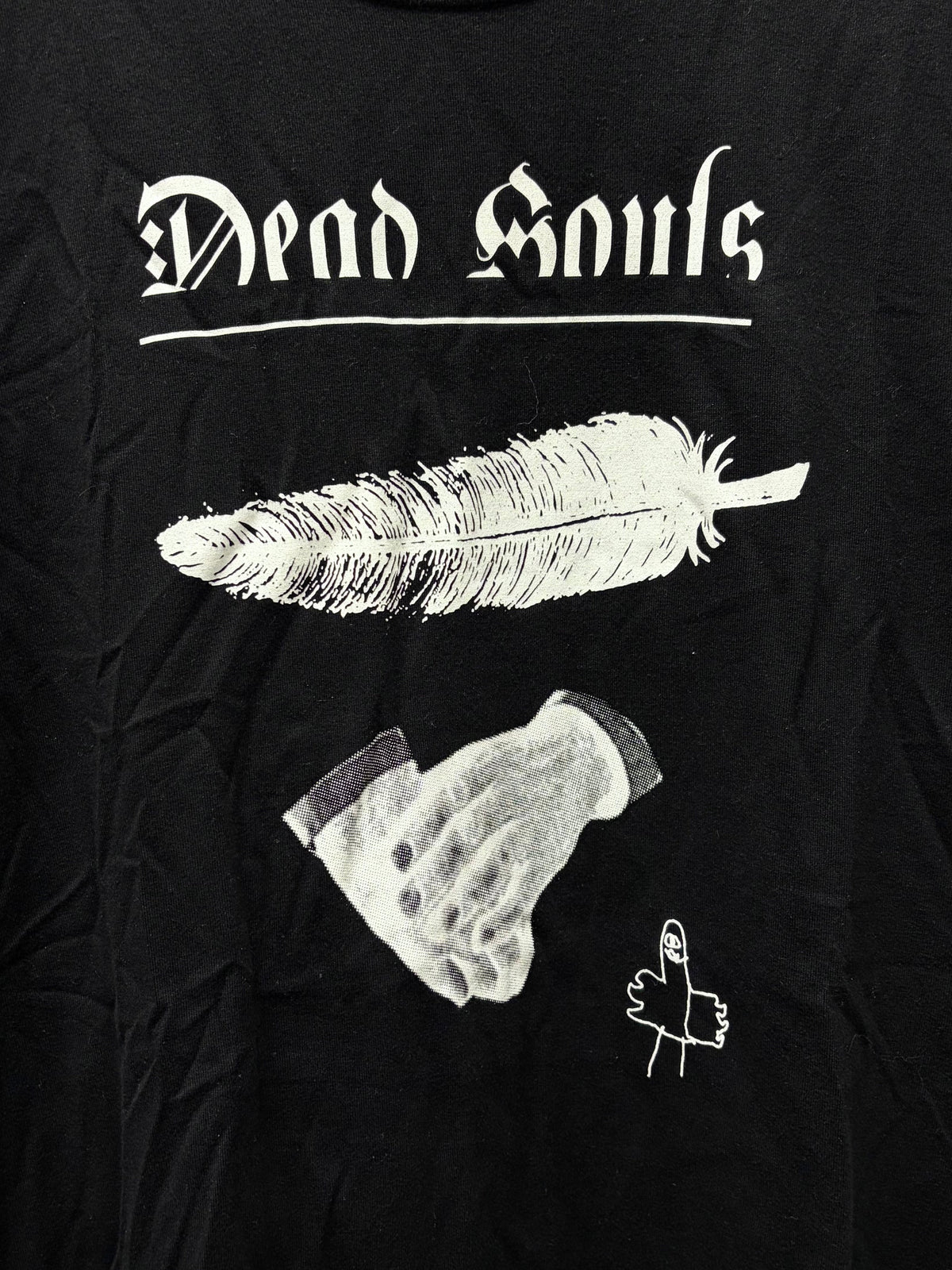 SS2019 Undercover ‘Dead Souls’ Black Feather Graphic T-Shirt