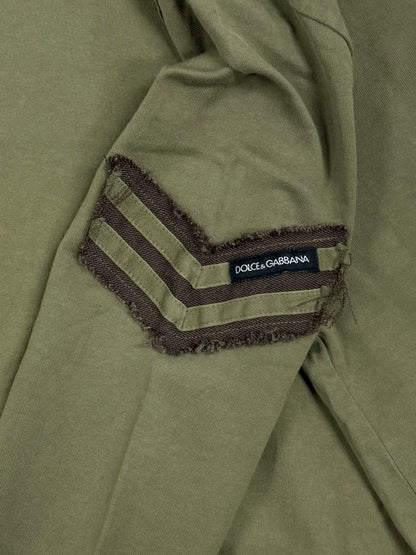 2000s Dolce & Gabbana Military Green Patch Long Sleeve