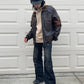 2000s Dolce & Gabbana Mainline Fur Trim ‘Patchwork’ Lambskin Leather Cargo Jacket