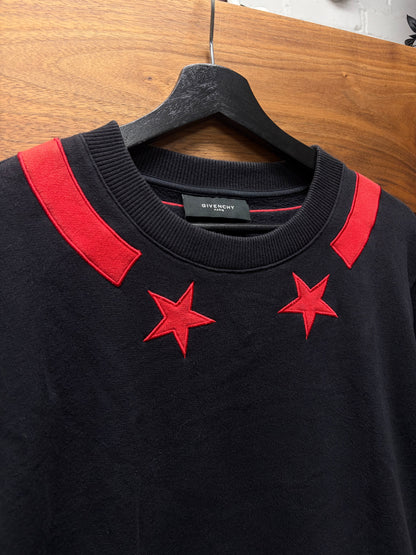 AW2012 Givenchy by Ricardo Tisci ‘Stars’ Black/Red Pullover Sweatshirt