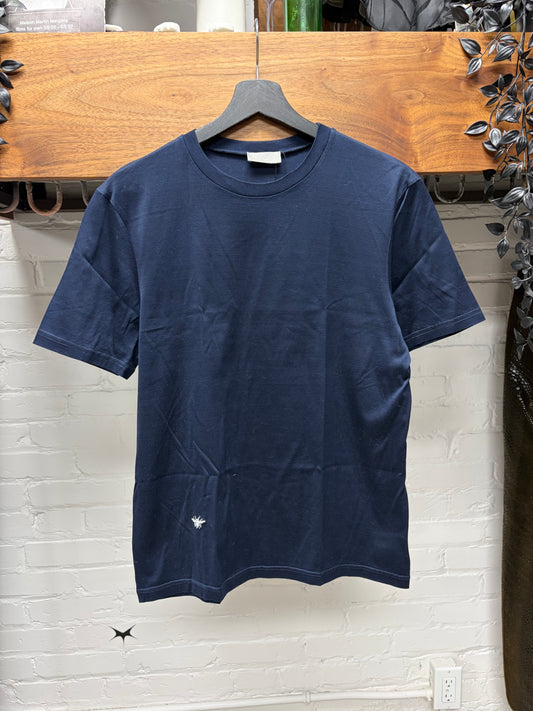 Dior Homme ‘Bee’ Embroidered Logo Navy/White T-Shirt