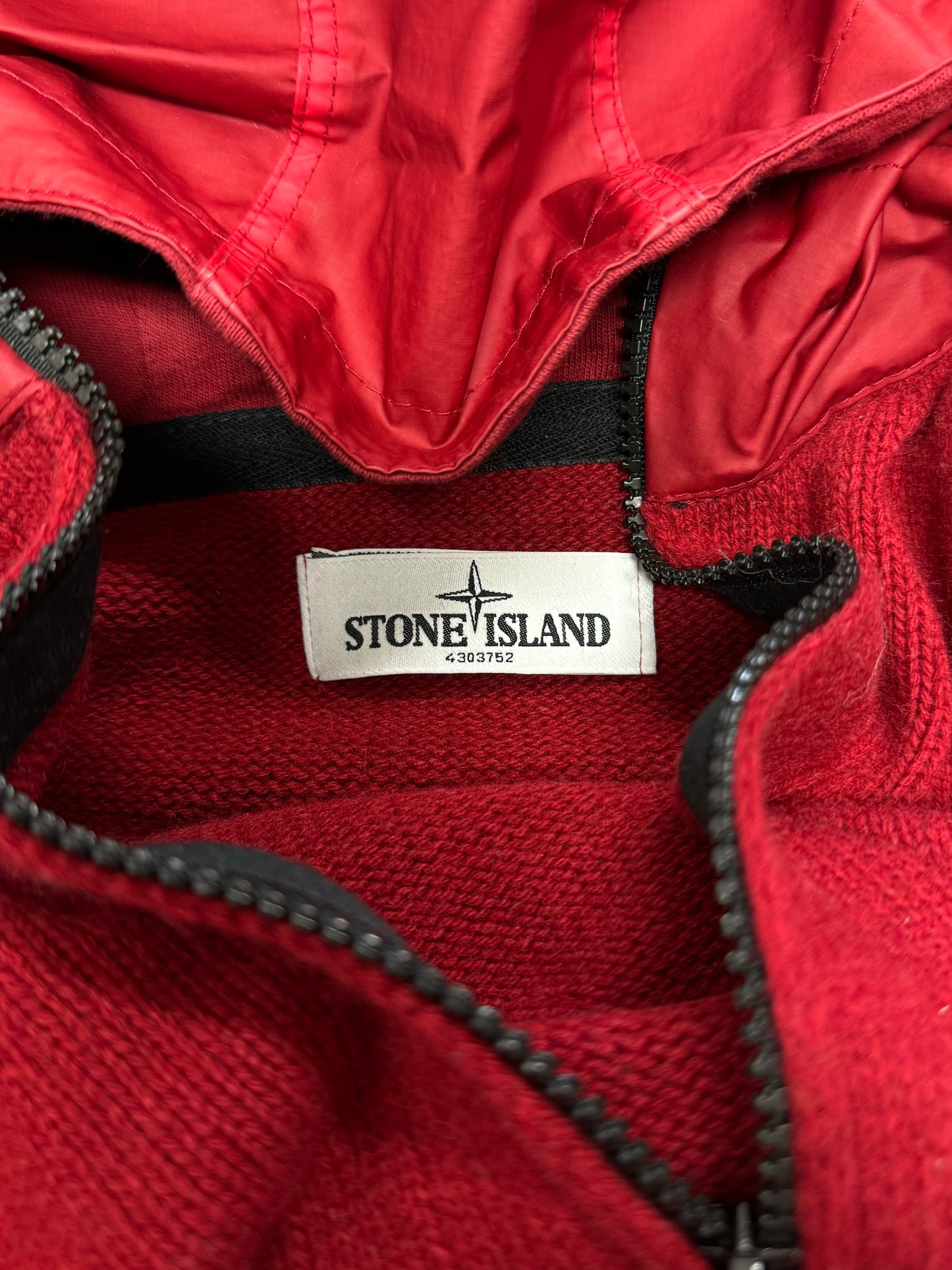 Stone Island ‘Shell Hood’ Wool Zip Up Sweater