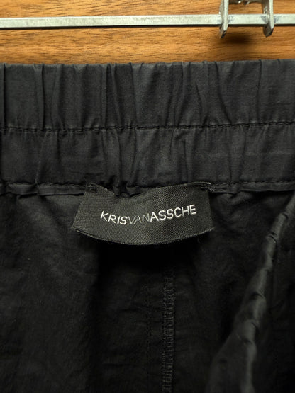Kris Van Assche Lightweight Black Cotton Knee Length Shorts