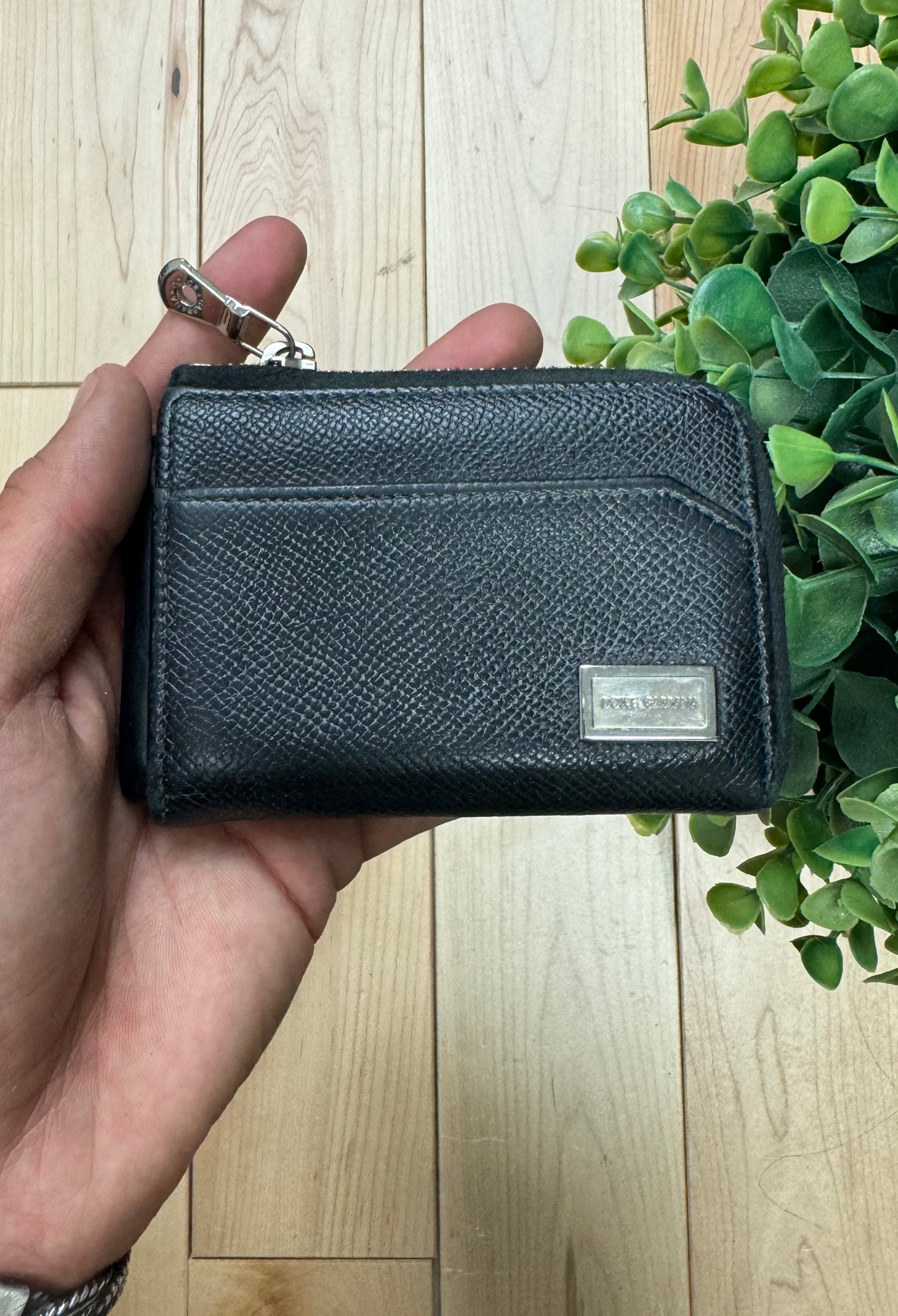 Dolce & Gabbana Mainline Black Pebbled Leather Wallet