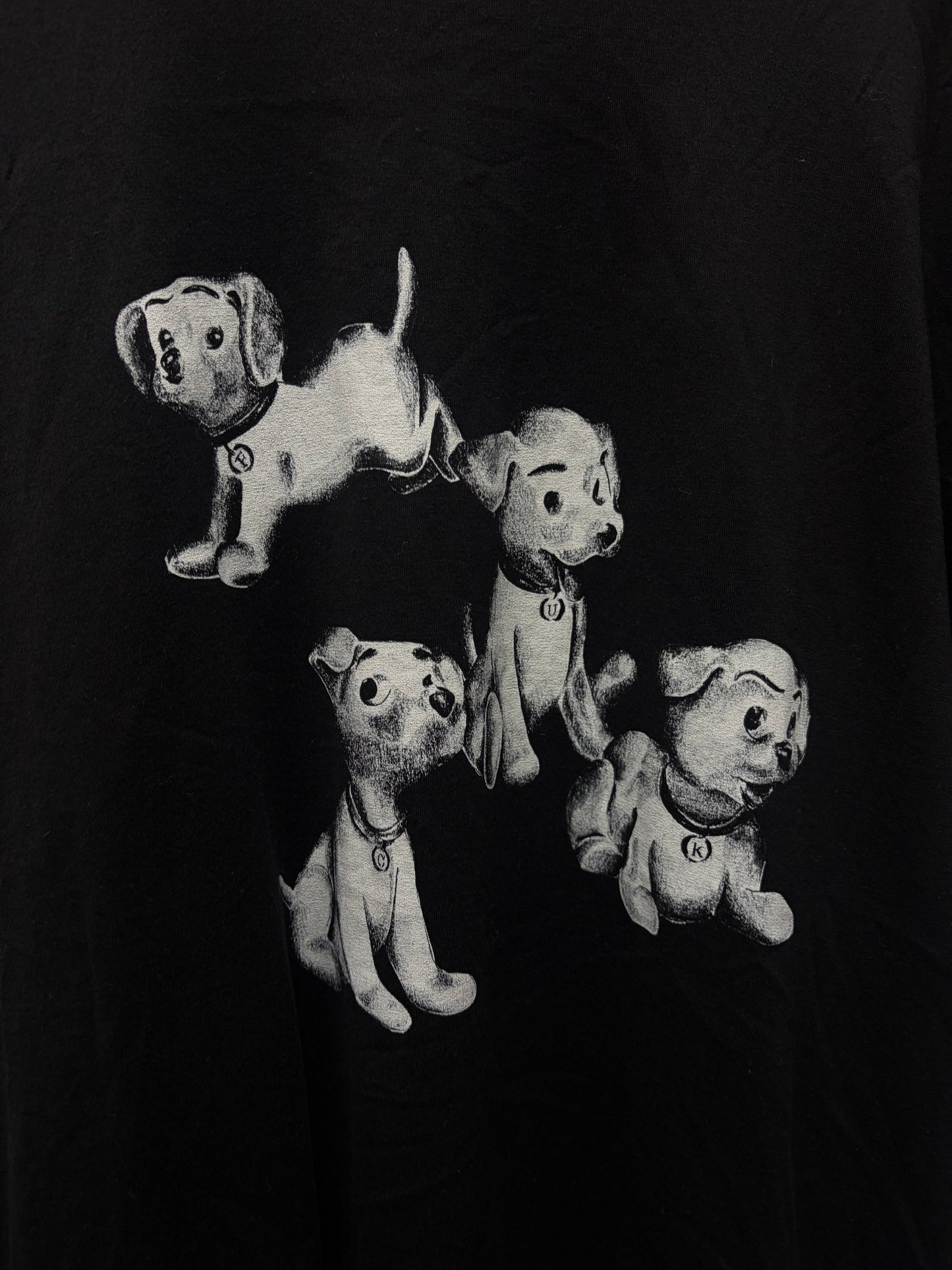 Celine by Hedi Slimane ‘Dalmation Puppies’ Black Graphic T-Shirt