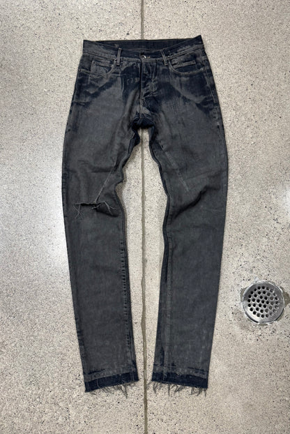 SS2009 Rick Owens ‘Hogwash’ Black Detroit Cut Denim