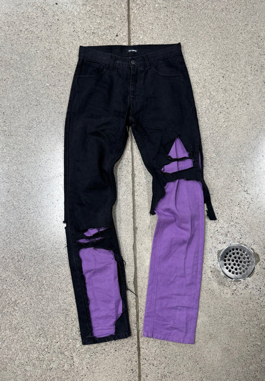 SS2020 Raf Simons ‘Double Layer’ Black/Purple Denim