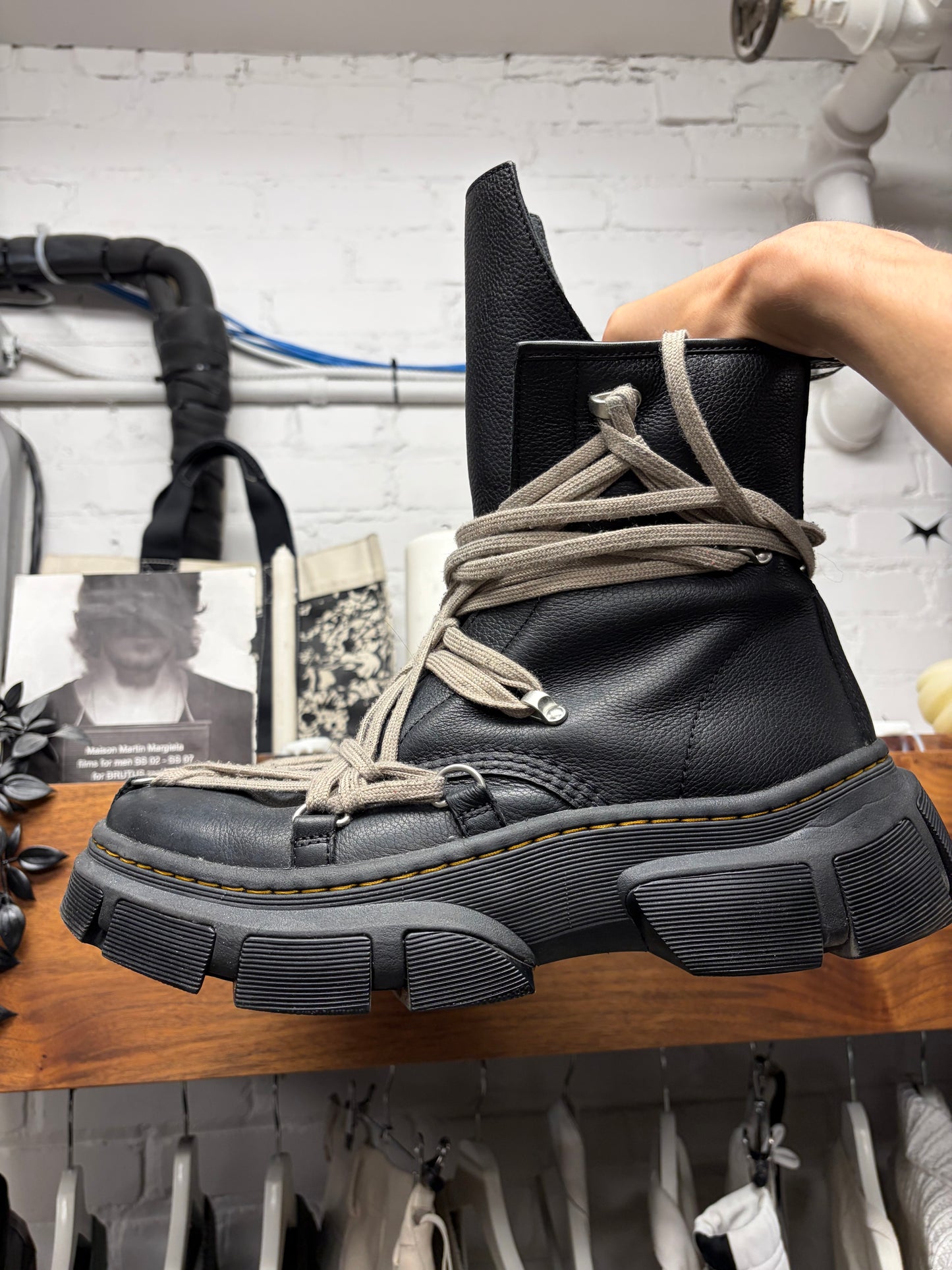Rick Owens x Doc Martens ‘1460 DMXL’ Pentagram Lace Boots