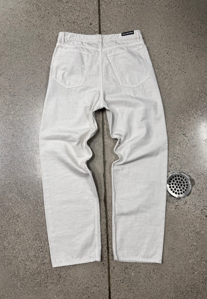 2022 Balenciaga White 5 Pocket Baggy Jeans